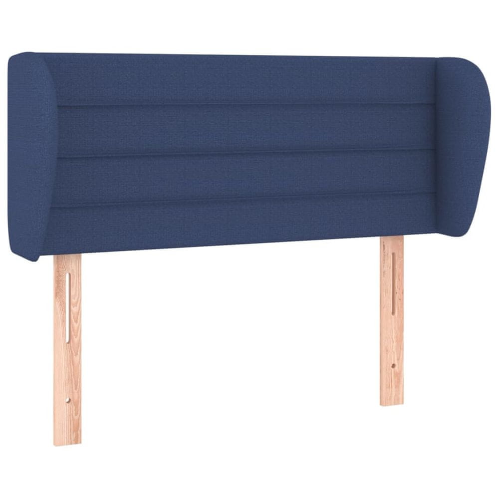 Vidaxl Čelo postele so záhybmi modrý 103x23x78/88 cm látka